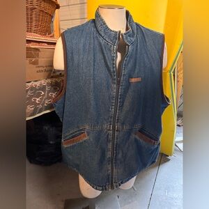 WRANGLER MENS VEST OUTWEAR VINTAGE DENIM SHERPA 3 POCKETS